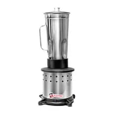 Liquidificador Industrial Alta Rotação 2 Litros  Preto e Prata com Jarra de Aço Inoxidável 220V