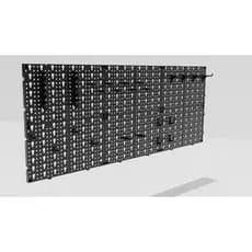 Kit 6 Painel Ferramentas Plástico Perfurado - Organizador Preto