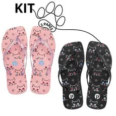 Kit Chinelo Feminino Confortável Leve