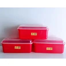 CONTAINER VERSATIL PLASTICO RETANGULAR 4 LITROS COM TAMPA TRANSPARENTE