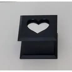 PORTA JOIA  PEQUENO TAMPA COM ESPELHO EM FORMA DE CORAÇÃO