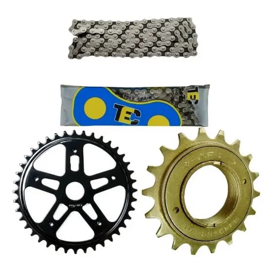 Kit Bike S/ Marcha Fixa Coroa Corrente Catraca 18d Aro 20 24 26 bicicleta mtb