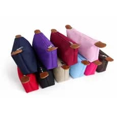 Kit 60 Necessaire De Nylon 600 com Abas Laterais em Couro Sintético – Design Elegante e Espaçoso
