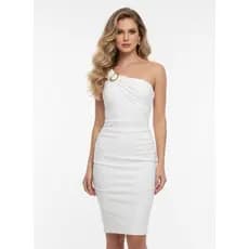 Vestidos Midi ou Curto  Mula Manca Nula Manga Elegante com Detalhe Dourado Reveillon Natal Verão