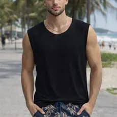 Regata Machão  Masculina Tricot Leve Texturizada Premium – Estilo Verão Carnaval Festivais