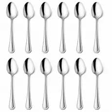 Kit 12 Colheres De Sobremesa Inox Beta Aço Inoxidável
