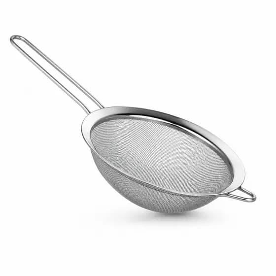 Peneira De Cozinha Inox 16cm Malha Fina Resistente
