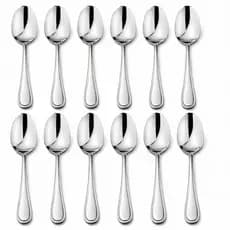 Kit 12 Colheres De Chá Inox Aço Inoxidável Faqueiro Resistente Mesa Café Sobremesa