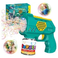 Lança Bolha De Sabão Brinquedo Pistola De Sabão Bolha De com Luz led - INFANTIL