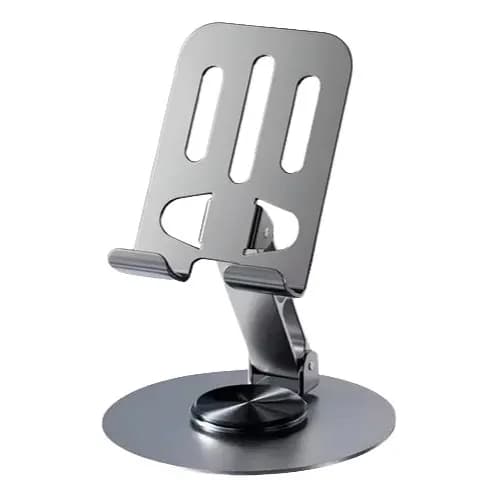 Suporte De Mesa Para Celular Dobrável Metal Rotação 360º
