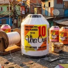 Linha Vera Cruz 1500 jardas fio 10 para Pipas e Papagaios