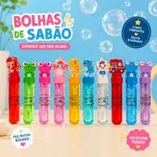 Brinquedo Infantil Bolha de Sabão Sortida para Festa Junina e Aniversário