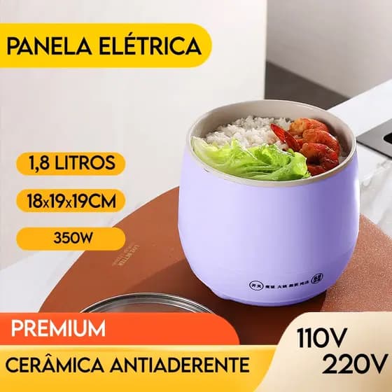 Panela De Arroz Elétrica Antiaderente 350W 1,8 Litros 110V / 220V 1ª Linha PREMIUM