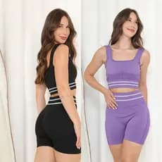 ZED  CONJUNTO FITNESS LUA TOP E SHORTS COM EMPINA BUMBUM