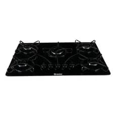 Cooktop Fogão Com Alimentação Gás - Braslar 5 Bocas Cor Preto - 5 Queimadores