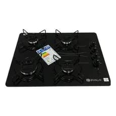 Cooktop Braslar Pop Gás 4 Bocas Bivolt Mesa Vidro - Cor Preto