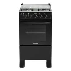 Fogão 4 Bocas Preto Itatiaia de chão Star Clean a gás Forno 51L porta de vidro Acendimento manual
