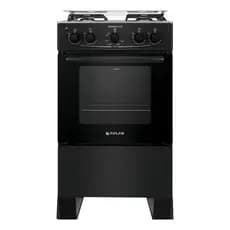 Fogão 4 Bocas Atlas Mônaco Plus Preto Com Mesa Inox E Acendimento Automático Bivolt