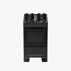 Fogão 4 Bocas Preto com Mesa de Vidro Atlas Mônaco Top Glass Acendimento Automático Bivolt