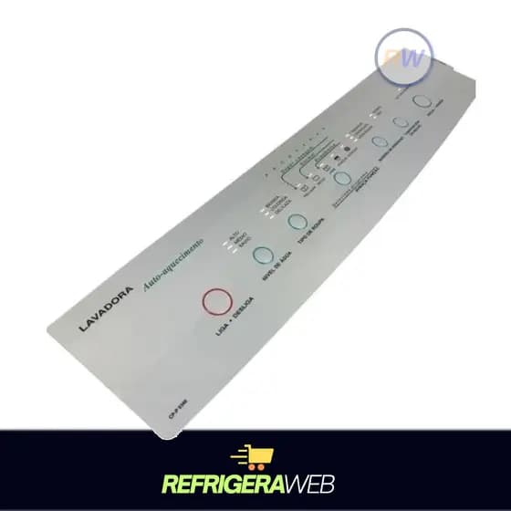 Adesivo Painel Lavadora Compativel Brastemp Bwq24a Bwf24 Auto Aquecimento 7kg
