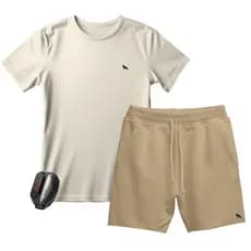 Kit Infantil Camiseta Algodão e Short Masculino + Brinde