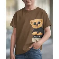 Camiseta Infantil Masculina Básica Estilosa Malha Algodão Várias Cores