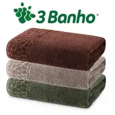 Jogo 3 Toalhas de Banho Döhler Confort 100% Algodão 70x140 500g/m²