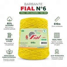 Barbante Fial N°6 Colorido 600g com 610m para Crochê e Tricô Macio