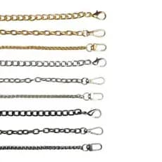 Alça para Bolsa Metalica 1,20m com Fecho Mosquetão Fial – Pronta p/ Uso (9 Modelos)