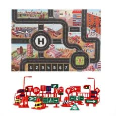 Tapete Para Carrinho De Bombeiros Infantil Brincar Menino