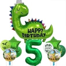 10 Balão Aniversário Dinossauro Menino Happy Birthday Festa