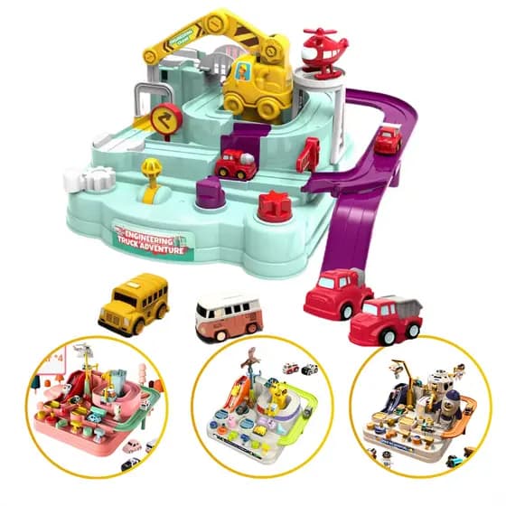 Pista De Carrinhos Infantil Brinquedo Carro Colorido Luxo
