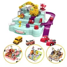 Pista De Carrinhos Infantil Brinquedo Carro Colorido Luxo