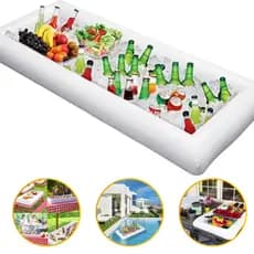Boia para bebidas suporte e porta Gelo Cooler Férias Piscina Bar Inflável Flutuante Refrigerador