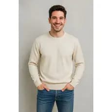 Blusa de la tricot sueter basico liso masculino