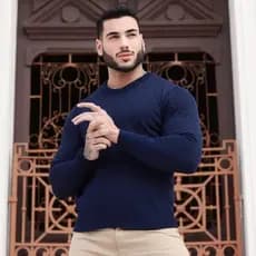 Suéter Masculino Tricô Blusa De Frio Gola V Malha Envio Imediato