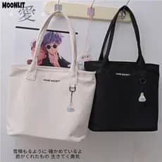 Bolsa De Ombro De Nylon Repelente De Água De Creme Bolsa De Mão De Grande Capacidade É Adequada Para Ir Para A Escola