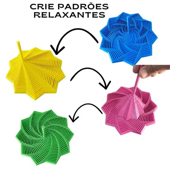 Fidget Toy Estrela Sensorial Anti stress Relaxante Depressão Sensorial Espectro Autismo Rotativo