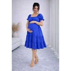 Vestido Feminino Liso Manga Curta Midi Moda Maternidade Gravida Gestante Soltinho Confortável Evangélico Plus Size Mães