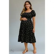 Vestido Feminino Estampado Floral Gestantes Gravidas Romântico Eventos Evangélico Viagem Confortável