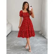 Vestido Midi Estampado Feminino Soltinho com Elastex Confortável Modelador Festa Evangélico M, G, GG, G1 Plus Size