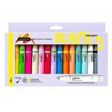 Kit Marca Texto 16 Cores Neon e Pastel BEBOLD Cheirinho Newpen + Blender Caneta Marca Texto Profissional Escolar Promo