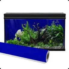 Papel Adesivo Fundo de Aquário 80 Micras Preto e Azul 2 Metros x 45Cms
