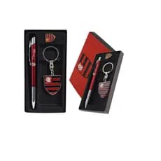 Kit Executivo Flamengo Caneta + Chaveiro + Botton Broche