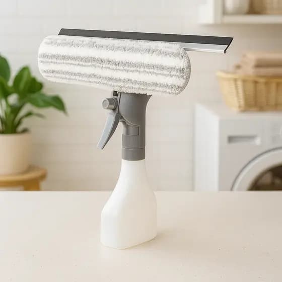 Limpador Vidros Rodinho Microfibra Com Pulverizador 250ml Limpa Vidros Janela Espelho Spray Sortido