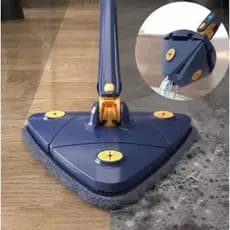 Esfregão Mop Giratório Triangular 360 Limpeza Profunda Piso Azulejo Canto Difícil Secagem Rápida