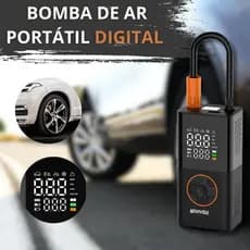 Bomba Ar Digital Portatil Eletrica Inflador Pneus Carro Moto Compressor Automatico Alta Pressao