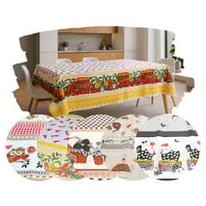Toalha de Mesa Olanda de 4 e 6 Cadeiras com Várias Estampas Tecido 100% Poliéster
