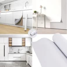 Papel de Parede BRANCO FOSCO,10 METROS X 45 CM, Adesivo de Parede, Adesivo de Móveis Lavável