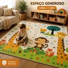 Tapete Infatil de Atividades Dupla Face  Emborrachado Educativo Bebê Criança Tatame inverno